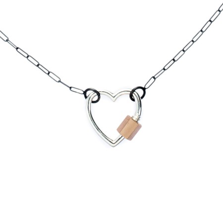 marla-aaron-sterling-silver-14k-rose-gold-heart-lock-necklace